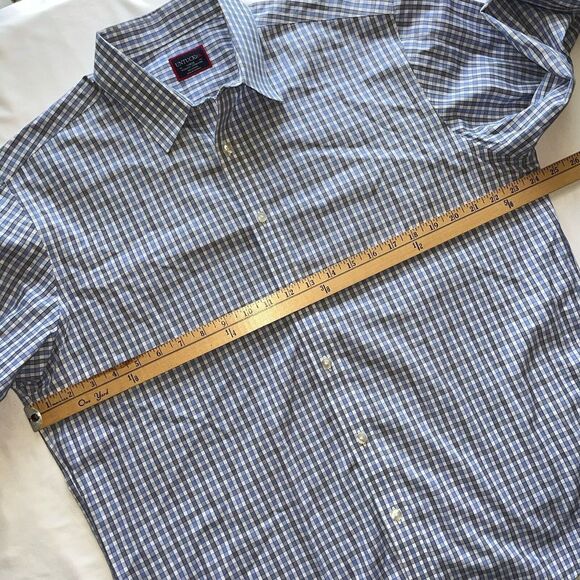Set of 2 Blue Plaid Untuckit Long Sleeve Button Up Shirt Mens L - Picture 6 of 14